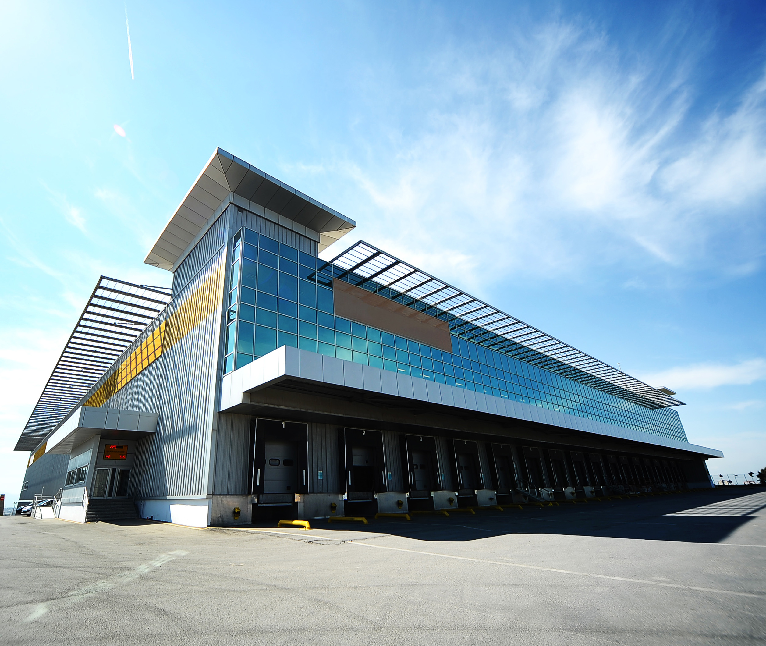 Large building and blue sky